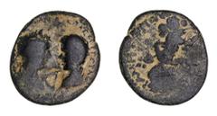 Roman Provincial Syria, Decapolis, Petra, Caracalla with Geta as Caesar, (AD 198-211), AE 22mm, (6.71 g), obv. confronted busts of Caracalla to right and Geta to left, countermarked D within a circle,