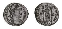 Roman Silver & Bronze Vetranio, (350 A.D.), AE 23 (centenionalis), Thessalonica Mint, (4.71 g), obv. Around D N VETRAN IO P F AVG,laureate bust right, of Vetranio, draped and cuirassed; rev. CONCORDIA