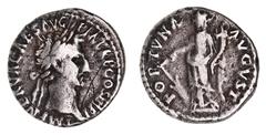 Roman Silver & Bronze Nerva, (A.D. 96-98), silver denarius, Rome Mint, issued A.D. 97, (3.24 g), obv. laureate head of Nerva to right, around IMP NERVA CAES AVG P M TR P II COS III P P, rev. around FO