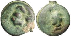 ROMAN SILVER & BRONZE COINS - REPUBLIC Republic, Anonymous, (c.280-276 B.C.), AE Aes Grave semis, Rome mint, (158.19 g), obv. head of beardless Mars to left wearing crested Corinthian helmet, S below,
