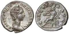 ROMAN SILVER & BRONZE COINS - IMPERIAL Orbiana, wife of Severus Alexander, (married A.D.225), silver denarius, issue struck at Rome c.225 A.D, (2.42 g), obv. SALL BARBIA ORBIANA AVG around, diademed b