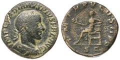 ROMAN SILVER & BRONZE COINS - IMPERIAL Gordian III, (A.D. 238-244), AE sestertius, Rome mint, 5th officina, 10th emission, issued 242, (20.28 g), obv. IMP GORDIANVS PIVS FEL AVG, laureate draped and c