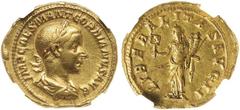 Ancient Gold Coins - Roman Gordian III (AD 238-244), gold aureus (4.92 g), Rome mint, issued March-May AD 240, obv. IMP CAES M ANT GORDIANVS AVG, laureate, draped and cuirassed bust of Gordian right, 