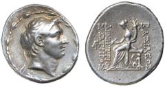 Greek Silver & Bronze Coins Syria, Kingdom of, Demetrios I, (162-150 B.C.), silver tetradrachm, (16.48 g), Antioch mint, issued period 162-155/4 B.C., obv. diademed head of Demetrios to right within l