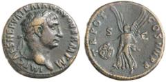 Roman Silver & Bronze Coins - Imperial Trajan, (A.D. 98-117), AE as, Rome mint, issued 101-102, (11.35 g), obv. laureate head of Trajan to right, around IMP CAES NERVA TRAIAN AVG GERM P M, rev. Victor