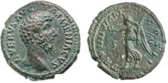 Roman Silver & Bronze Coins - Imperial Lucius Verus, (A.D. 161-169), AE as, Rome mint, issued A.D. 164, (12.30, 11.40 g), obv. bare headed bust of Lucius Verus to right, around L VERVS AVG ARMENIACVS,