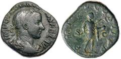 Roman Silver & Bronze Coins - Imperial Gordian III, (A.D. 238-244), AE sestertius, (21.03 grams), issued 242-243, Rome mint, obv. laureate bust to right of Gordian III, draped and cuirassed, around IM