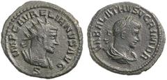 Roman Silver & Bronze Coins - Imperial Vabalathus and Aurelian, (A.D. 271-2), billon antoninianus, Antioch mint, (3.02 g), obv. IMP C AVRELIANVS AVG around, radiate and cuirassed bust to right of Aure