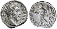 Roman Silver & Bronze Coins - Roman Imperial MARCUS AURELIUS, (A.D. 161-180), silver denarius, Rome mint, issued A.D. 170, (3.25 g), obv. laureate head of Marcus Aurelius to right, around M ANTONINVS 