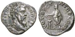 Roman Silver & Bronze Coins - Roman Imperial PERTINAX, (A.D. 193), silver denarius, Rome mint, issued A.D. 193, (2.74 g), obv. laureate head of Pertinax to right, around IMP CAES P HELV PERTIN AVG, re