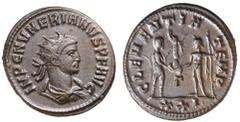 Roman Silver & Bronze Coins - Roman Imperial NUMERIAN, (A.D. 283-284), billon antoninianii, Lugdunum Mint, 2nd officina, 5th emission, (3.62 g), obv. radiate and cuirassed bust right, rev. Pax standin