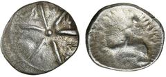 Great Britain Silver & Bronze ANCIENT BRITISH, Celtic Coinage, Atrebates and Regni, Tincomarus, first coinage, (c.25 BC - AD 10), silver unit, Tincomarus Comet type, (1.27 g), obv. star with six rays 