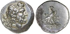 Greek Silver & Bronze Coins LYCIA, Oinoanda, (c.200 B.C.), silver didrachm, (8.01 g), obv. laureate head of Zeus right, A and sceptre behind, rev. OI-NO/AN in two lines across field, eagle standing ri