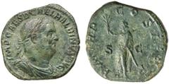 Dr C. Haymes Collection - Roman Imperial Coins BALBINUS, (A.D. 238), AE sestertius, (20.65 g), obv. IMP CAES D CAEL BALBINVS AVG, laureate draped and cuirassed bust to right of Balbinus, rev. P M TR P