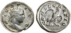 Dr C. Haymes Collection - Roman Imperial Coins TRAJAN DECIUS, (250-251 A.D.), consecration issue for Divus Titus, silver antoninianus, Rome mint, (4.76 g), obv. radiate head to right of Titus, around 