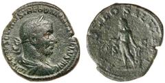 Dr C. Haymes Collection - Roman Imperial Coins TREBONIANUS GALLUS, (A.D. 251-253), AE sestertius, Rome mint, (16.01 g), obv. laureate bearded draped bust to right of Trebonianus Gallus, around IMP CAE