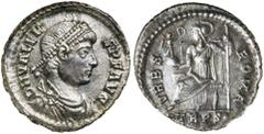 Dr C. Haymes Collection - Roman Imperial Coins VALENS, (A.D. 364-378), silver siliqua, Trier mint, issued A.D. c.367-375, (2.36 g), obv. pearl-diademed head of Valens to right, around DN VALEN S PF AV