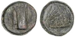 Greek Silver & Bronze Coins LYCIA, Phaselis, (c.250-221/0 B.C.), AE 15, (5.21 g), obv. prow of a galley right, rev. galley stern to left, above **FAS*, (S.5342, Heipp-Tamer B2, SNG Cop 122). Toned, ne