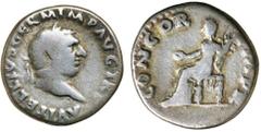 Roman Silver & Bronze - Imperial VITELLIUS, (Late April - Dec 20, 69 A.D.), silver denarius, Rome Mint, (3.15 g), obv. laureate head of Vitellius to right around A VITELLIVS GERMAN IMP TR P, rev. CONC
