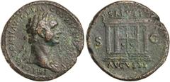 Roman Silver & Bronze Coins - Imperial DOMITIAN, (A.D. 81-96), AE as, Rome mint, issued A.D. 84, (9.97 g), obv. laureate head of Domitian to right, around IMP CAES DOMIT AVG GERM COS XI CENS [POT P P]