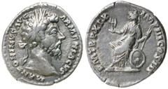 Roman Silver & Bronze Coins - Imperial MARCUS AURELIUS, (161-180), silver denarius, Rome mint, issued A.D. 167, (2.81 g), obv. laureate head of Marcus Aurelius to right, around M ANTONINVS AVG ARMENIA