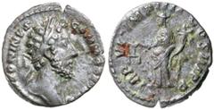 Roman Silver & Bronze Coins - Imperial COMMODUS, (A.D. 177-192), silver denarius (2.67 g), issued 181, obv. [AN]TONINVS COMMODVS [AVG], laureate head of Commodus to right, rev. TR P VII IMP IV COS III