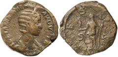 Roman Silver & Bronze Coins - Imperial JULIA MAESA, grandmother of Elagabalus, (A.D. 218-222, d.225), AE sestertius, Rome mint, (16.29 g), obv. draped bust of Julia Maesa to right wearing diadem, arou