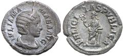 Roman Silver & Bronze Coins - Imperial JULIA MAMAEA, mother of Severus Alexander, (A.D.222-235), silver denarius, Rome Mint, (2.97 g), obv. diademed and draped bust of Julia Mamaea to right, IVLIA MAM