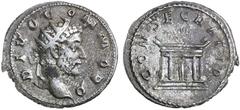 Roman Silver & Bronze Coins - Imperial TRAJAN DECIUS, (250-251 A.D.), consecration issue for Divus Commodus, silver antoninianus, Rome mint, (4.20 g), obv. radiate head to right of Commodus, around DI