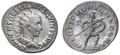 Roman Silver & Bronze Coins - Imperial HOSTILIAN, as Caesar (A.D. 251), billon antoninianus, Rome mint, (3.50 g), obv. radiate bust of Hostilian to right, C VALENS HOSTIL MES QVINTVS N C around, rev. 