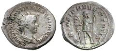 Roman Silver & Bronze Coins - Imperial HOSTILIAN, son of Trajan Decius, (251 A.D.), silver antoninianus, issued 251 A.D., Rome Mint, (4.70 g), obv. radiate bust draped to right of Hostilian, C VALENS 