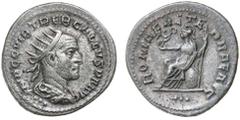 Roman Silver & Bronze Coins - Imperial TREBONIANUS GALLUS, (A.D. 251-253), silver antoninianus, Antioch mint, Officina III, (4.37 g), obv. radiate draped bust to right, around IMP C C VIB TREB GALLVS 