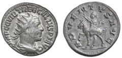 Roman Silver & Bronze Coins - Imperial TREBONIANUS GALLUS, (A.D. 251-253), silver antoninianus, Antioch mint, (5.16 g), obv. radiate draped bust to right, around IMP C C VIB TREB GALLVS AVG, rev. Empe