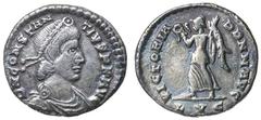 Roman Silver & Bronze Coins - Imperial CONSTANTIUS II, (A.D. 337-361), silver reduced siliqua, Lugdunum (Lyons) mint, issued 360-361, (2.01 g), obv. diademed bust of Constantius II to right, around D 