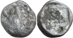 Greek Silver & Bronze Coins ISLAND OF IONIA, Samos, silver diobol, (499-495 B.C.), (1.11 g), obv. lion scalp facing, rev. anepigraphic head and neck of an ox to left, within incuse square, (S.-, Barro