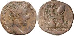Roman Silver & Bronze - Imperial COMMODUS, (177-192 A.D.), AE sestertius, 28mm, (19.41 g), issued 185, obv. M COMMODVS ANT]ON AVG [PIV]S BRIT, laureate head of Commodus to right, rev. P M TR [P X IMP 