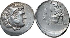 Greek Silver & Bronze Coins - Celtic - Susanian AETOLIA, Aetolian League, (c.220-196 B.C.), silver tetradrachm (17.07 g), obv. head of young Herakles to right in lion skin headress, dotted border, rev