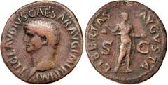 Roman Silver & Bronze Coins - Imperial - Augustus - J CLAUDIUS, (A.D. 41-54), AE As, Rome mint, issued A.D. 50-54, (12.23 g), obv. bare head to left of Claudius around TI CLAVDIVS CAESAR AVG P M TR P 