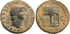 Roman Silver & Bronze Coins - Imperial - Augustus - J NERO, (A.D. 54-68), AE as, issued c.65, Rome mint, (10.14 g), obv. radiate head to right of Nero, around IMP NERO CAESAR AVG GERM, rev. view of te