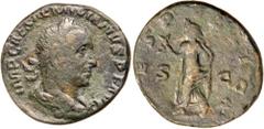 Roman Silver & Bronze Coins - Imperial - Severus Alex AEMILIAN, (253 A.D.), AE As, Rome Mint, (7.83 g), obv. laureate bust to right of Aemilian, draped and cuirassed, around IMP CAES AEMILIANVS P F AV
