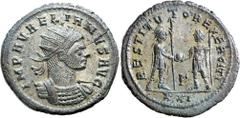 Roman Silver & Bronze Coins - Imperial - Severus Alex AURELIAN, (A.D. 270-275), billon antoninianus, Cyzicus mint, (4.31 g), obv. radiate cuirassed bust of Aurelian to right, around IMP AVRELIANVS P A