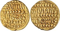 Islamic Coins Islamic Dynasties, Egypt, Burji Mamluk, Qansub II al-Ghuri (AH 906-922, AD 1501-1516), gold ashrafi, 17mm, (3.36 g), no mint but Cairo mint, dated AH 915, legends are divided by three ho