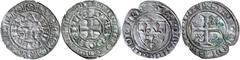 World Silver & Bronze Coins France, Charles V, (1364-1380), silver blanc au K (Ciani 471, Roberts 3351), Charles VI, (1380-1422), silver blanc Guenar (Duplessy 377A, Roberts 2981); Henry VI (of Englan