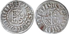 World Silver & Bronze Coins France, Lyon, Archbishopric of Lyon, silver denier, issued 11th century A.D., obv. cross, around, +GALLIA R-V; rev. Ld monogram in centre around PRIMAS EDWS, (Roberts 3984,