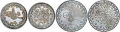 World Silver & Bronze Coins Turkey, Ottoman Empire, Muhammad V, (1909-1918), AH1327, five yr 3, ten yr 7, twenty yr 4, forty yr 4, yr 8, para (KM.759-6), silver kurush yr 2, two kurush yr 2, five kuru