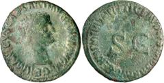 Roman Silver & Bronze Coins - Imperial Germanicus, son of Nero Claudius Drusus, brother of Claudius, (born 15 B.C., died A.D. 19), AE as, Rome mint, issued A.D. 42-43, struck under Claudius, (11.30 g)
