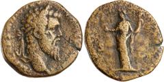 Roman Silver & Bronze Coins - Imperial Didius Julianus, (A.D. 193), AE sestertius, issued 193 (a reign of 66 days), Rome mint, (17.99 g), obv. laureate head to right of bearded Didius Julianus, around