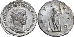 Roman Silver & Bronze Coins - Imperial Hostilian, as Ceaser (A.D.251), billon antoninianus, (2.73g), obv. radiate and drapped bust right, around C VALENS HOSTIL MES QVINTVS N C, rev. sacrificial imple