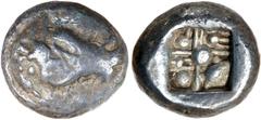 Greek Silver & Bronze Coins LYCIA, Dynasts of Lycia, Uncertain mint, (c.520-480 BC), silver stater, (8.98 g), obv. head of boar to right, rev. incuse square with pellets and striation in fields, (cf.S