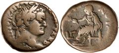 Roman Silver & Bronze Coins - Provincial EGYPT, Alexandria, Titus, (79-81 A.D.), billon tetradrachm, 22mm, (13.39 g), dated RY 3 (AD 80/81), obv. laureate head right, rev. Homonoia seated left, holdin